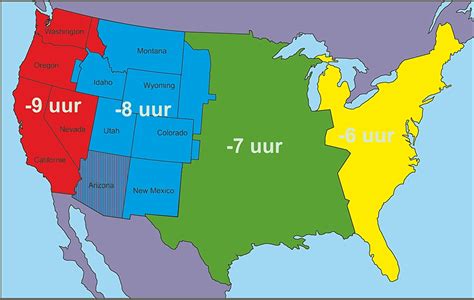 tijdsverschillen amerika.